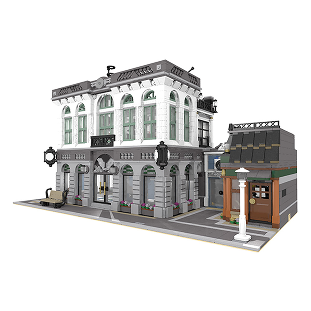 MOC 10811 Brick Bank with Coffee Shop 3 - SUPER18K Block
