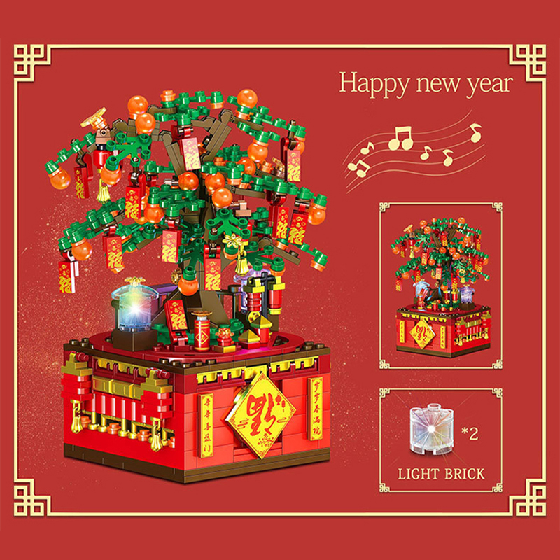 ZHEGAO QL0987 Chinese New Year Music Box 2 - SUPER18K Block