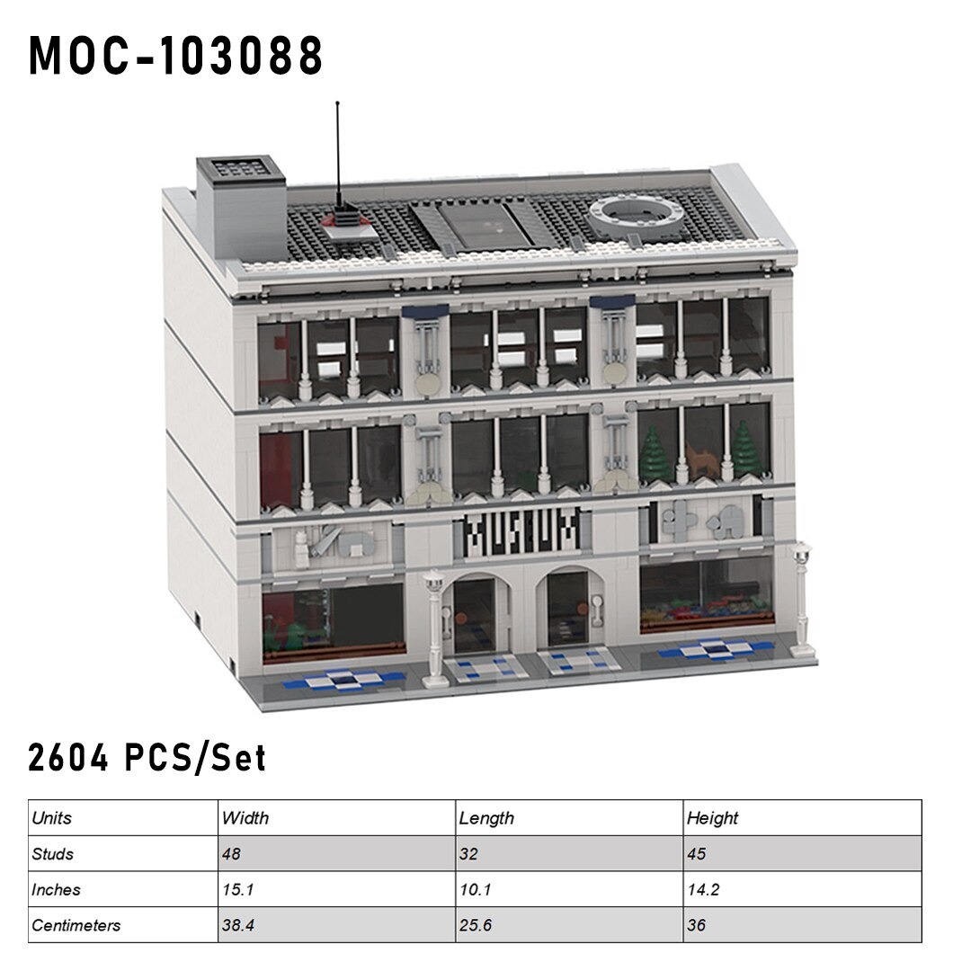 authorized moc 103088 museum of natural main 3 - SUPER18K Block