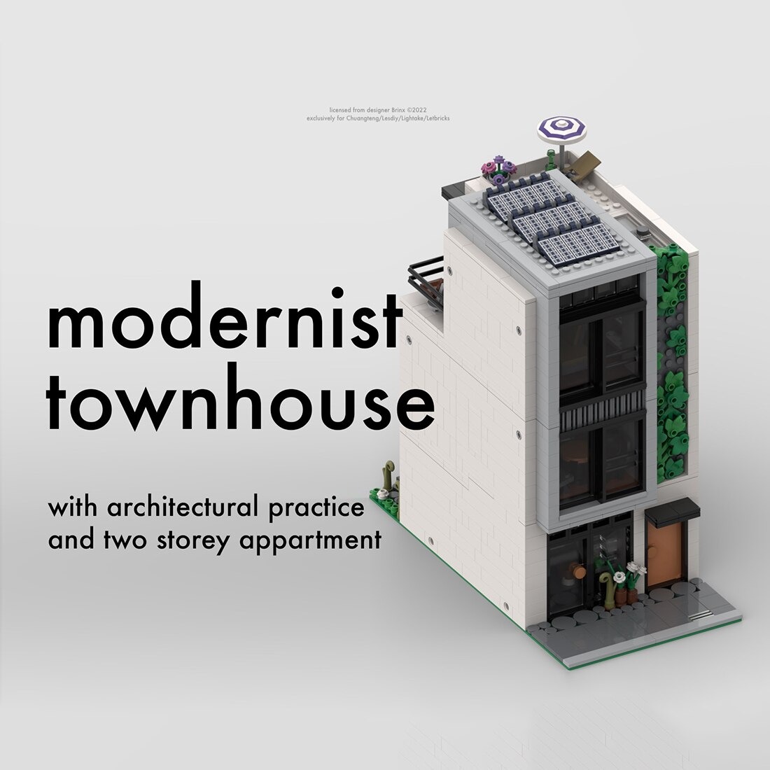authorized moc 74302 modernist townhouse main 1 - SUPER18K Block