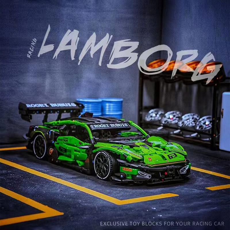 CaCo C019 Lambo Green Sports Car 3 1 - SUPER18K Block