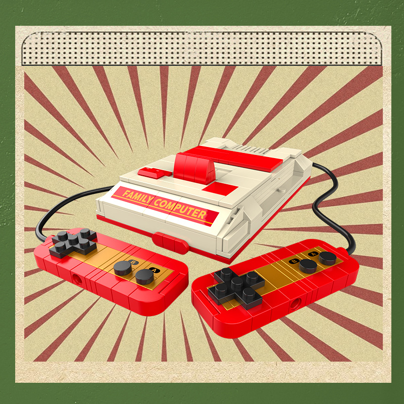 JAKI JK8213 Red White Game Console Retro - SUPER18K Block