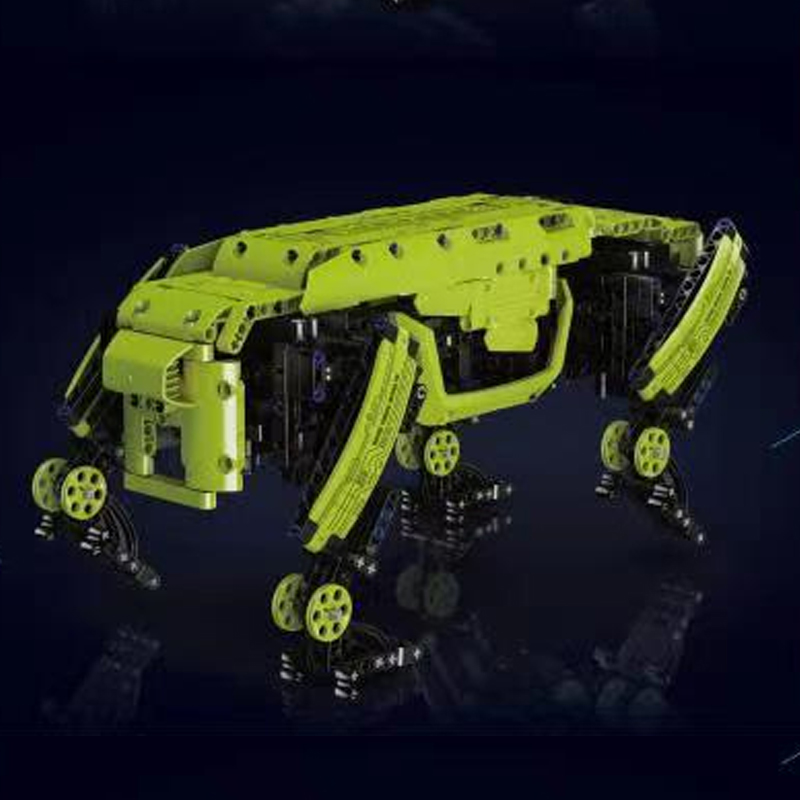 Mould King 15077 Power Motor Green Robot Dog 2 1 - SUPER18K Block