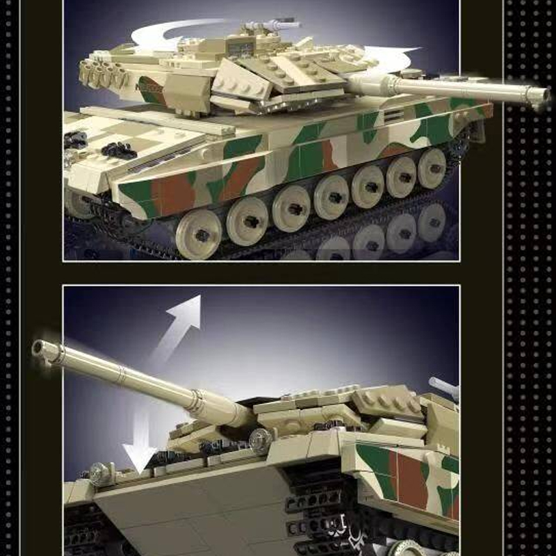 Mould King 20020 Leopard 2 Tank 2 - SUPER18K Block