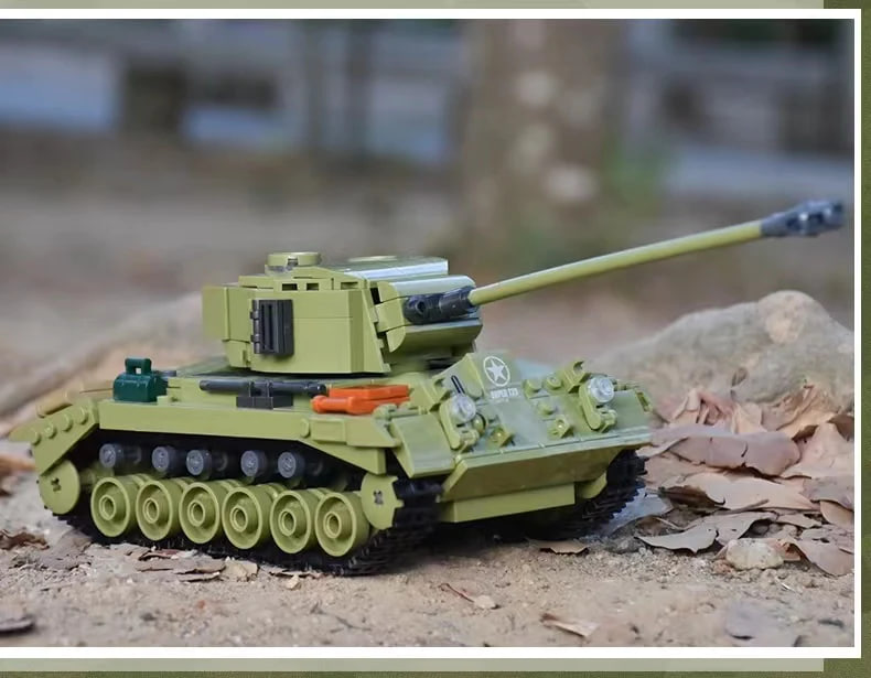 SLUBAN M38 B0860 US Army M26E1 Pershing Tank Second Variation 2 - SUPER18K Block