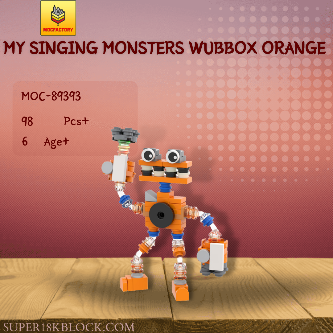  My Sing Monsters Wubbox Building Block Set, Orange