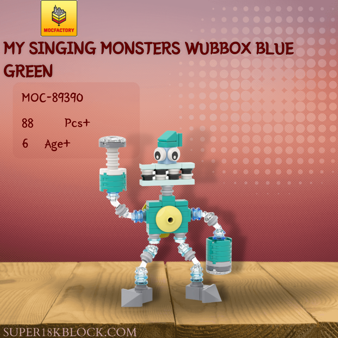 MOC Factory 89390 My Singing Monsters Wubbox Blue Green Movies and