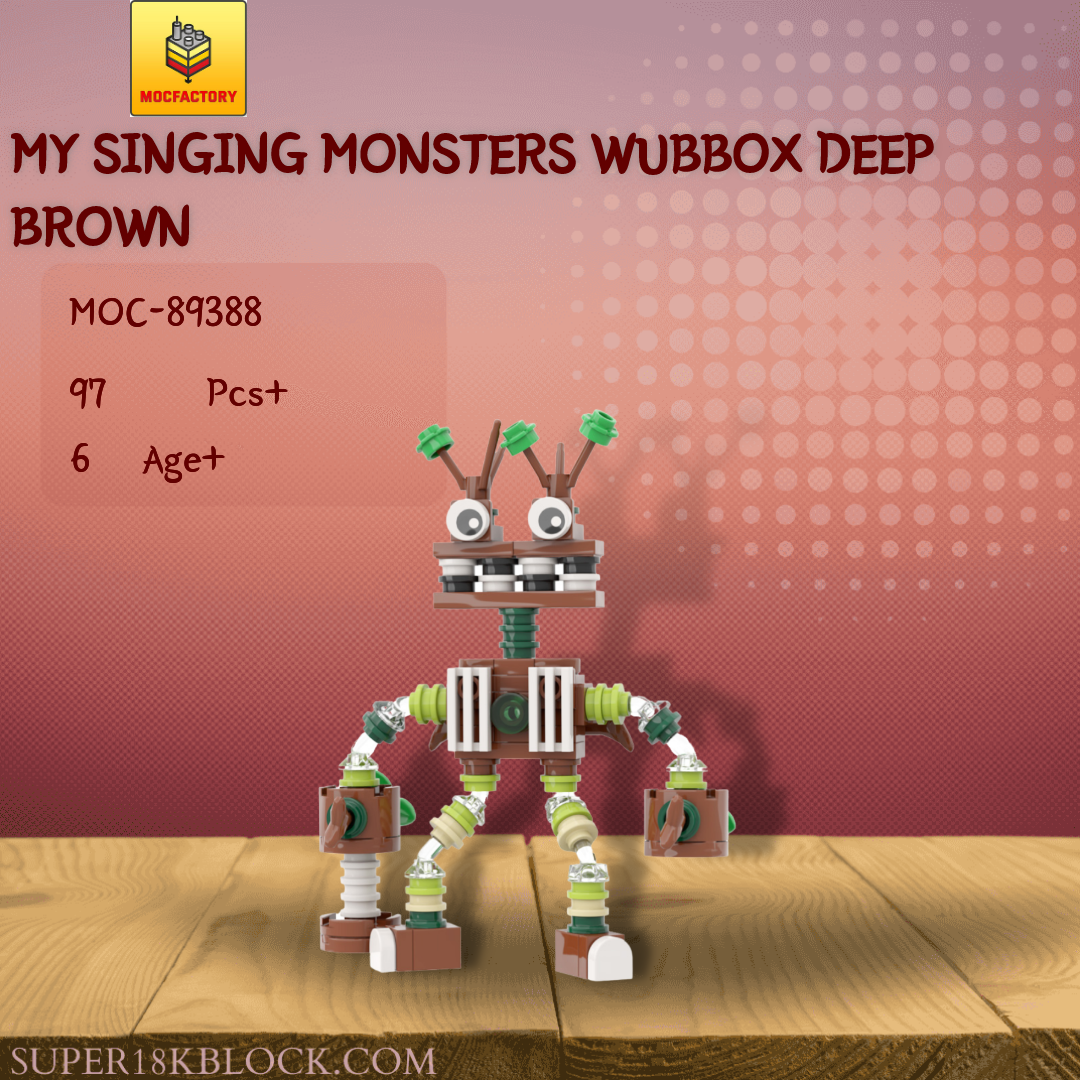 MOCBRICKLAND 89387 My Singing Monsters Wubbox Deep Brown with Wing