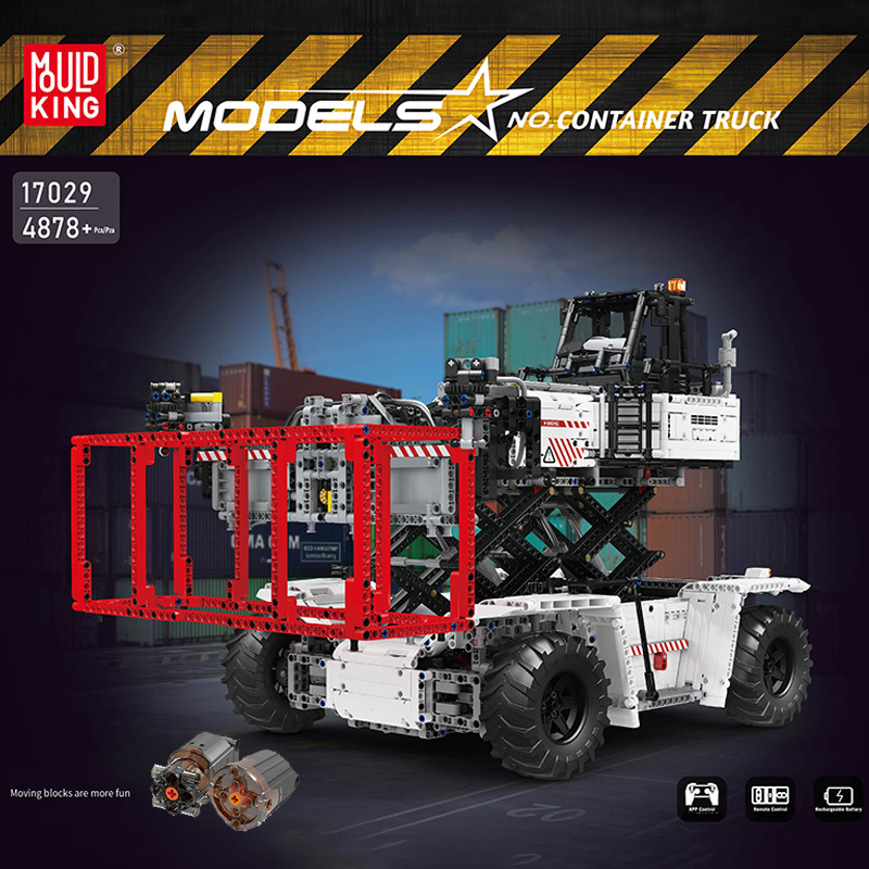 Mould King 17029 Motor White Container Truck 5 - SUPER18K Block