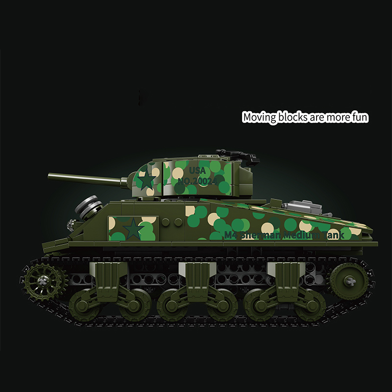 Mould King 20024 Sherman Tank 1 - SUPER18K Block