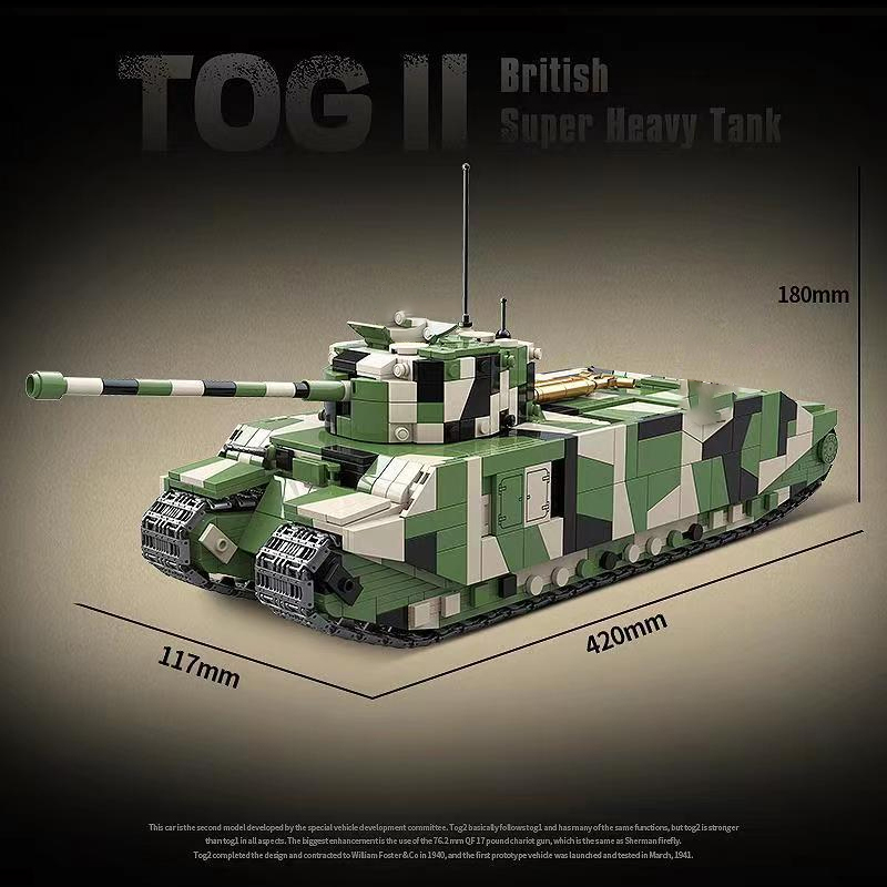 QUANGUAN 100241 Military Britsh TOG II Super Heavy Tank 1 - SUPER18K Block