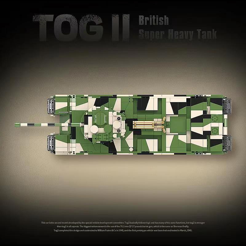 QUANGUAN 100241 Military Britsh TOG II Super Heavy Tank 3 - SUPER18K Block