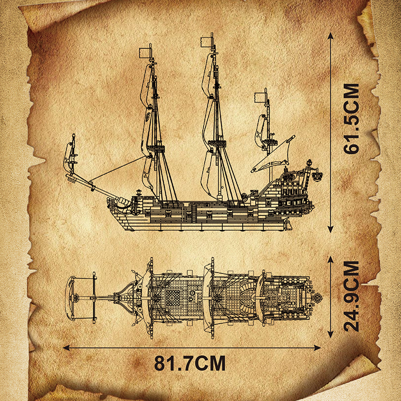 MOULD KING 13109 Pirates of QA Ship 4 - SUPER18K Block