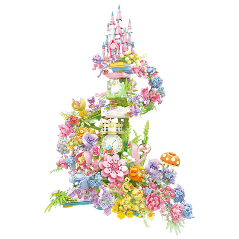 SEMBO 611072 Fantasy Flower Castle 4 - SUPER18K Block