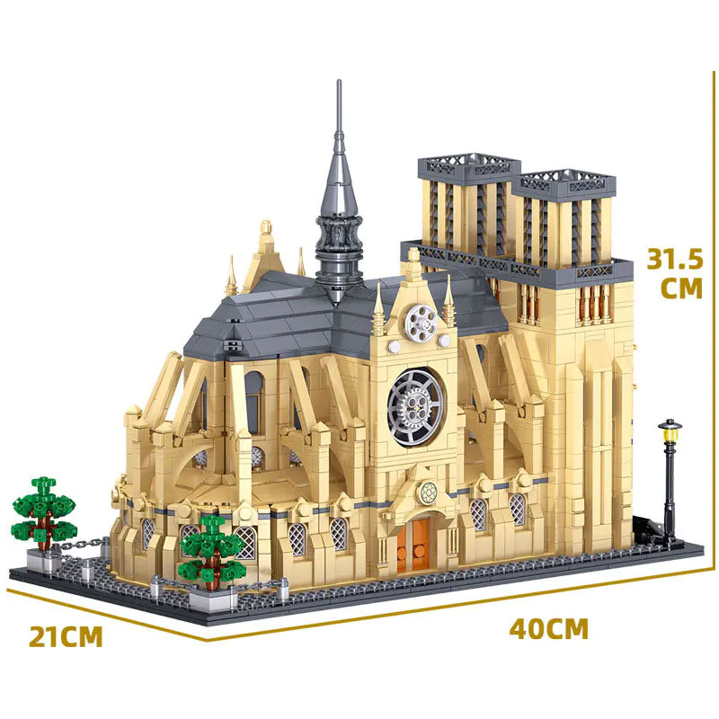 ZHEGAO QL0964 Cathedrale Notre Dame de Paris 4 - SUPER18K Block
