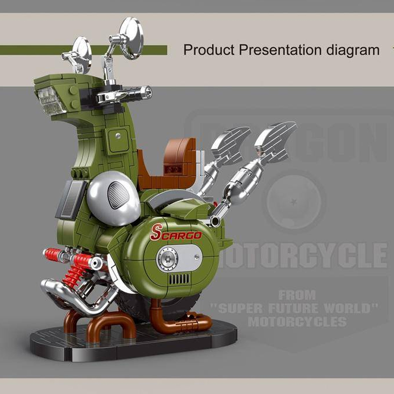 CBOX JD001 Dragon Motobcycle 3 - SUPER18K Block
