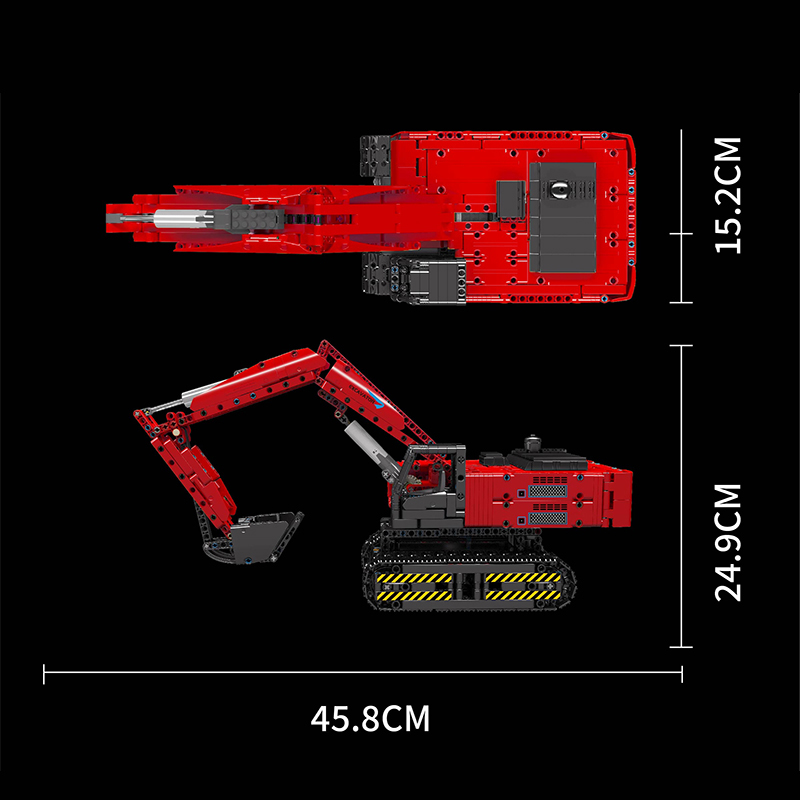 Mould King 15062 Motor Red Mechanical Digger 5 - SUPER18K Block