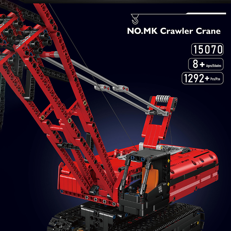 Mould King 15070 Motor Red Crawler Crane 1 - SUPER18K Block