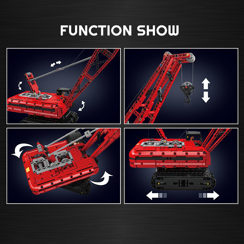 Mould King 15070 Motor Red Crawler Crane 4 - SUPER18K Block