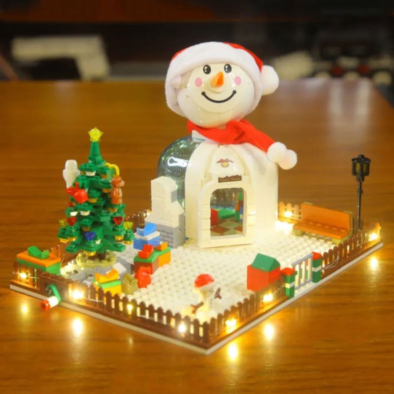 SEMBO 601156 Christmas Snowman House 3 - SUPER18K Block