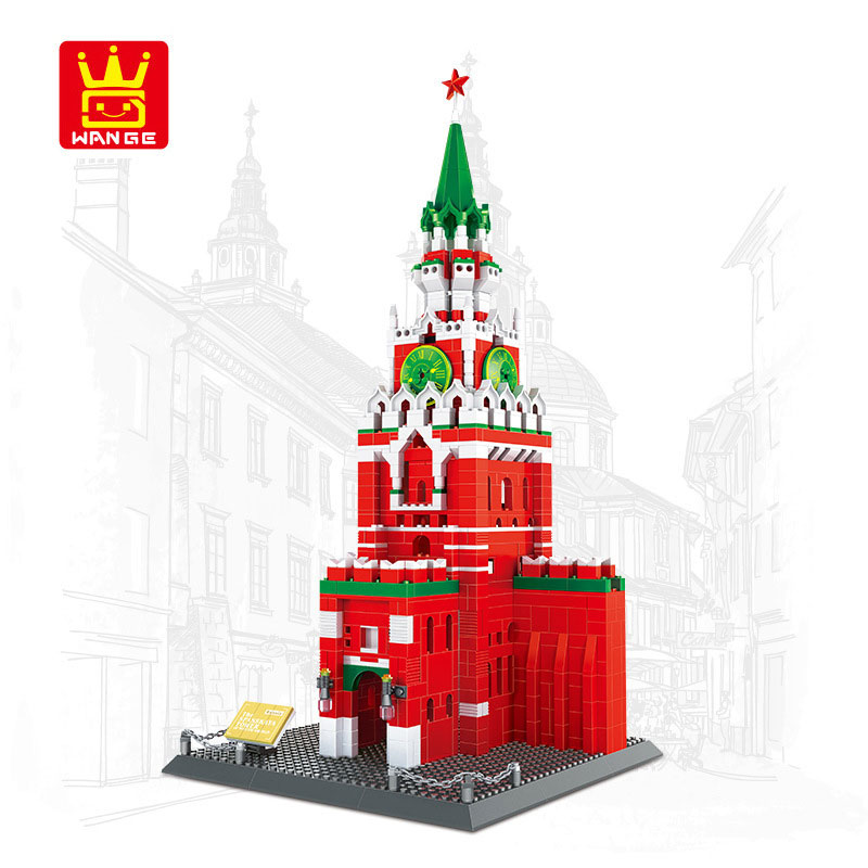 Wange 5219 The Spasskaya Tower of Moscow Kremlin 1 - SUPER18K Block