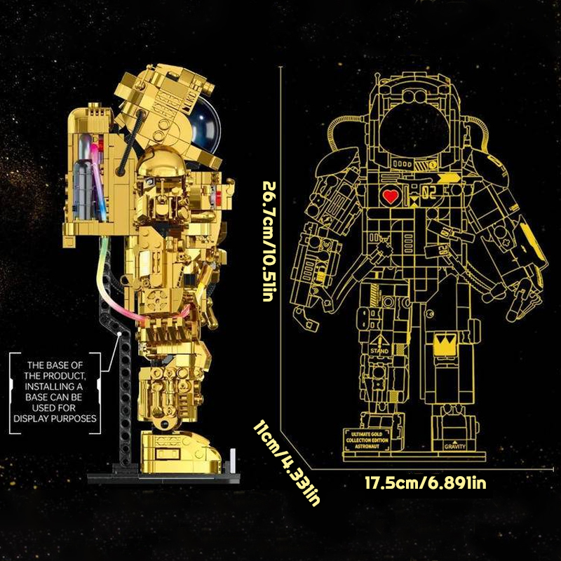 ZHEGAO GZ6256 Golden Space Astronaut 2 - SUPER18K Block
