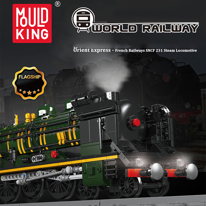 Mould King 12025 Orient Express French Railways SNCF 231 Steam Locomotive Train With Motor 1 - SUPER18K Block