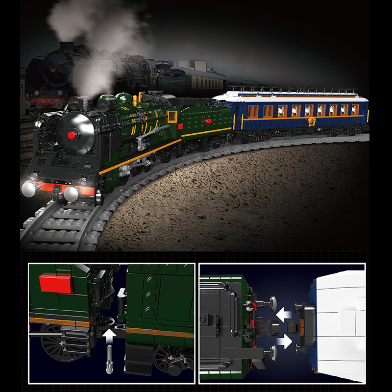 Mould King 12025 Orient Express French Railways SNCF 231 Steam Locomotive Train With Motor 3 - SUPER18K Block