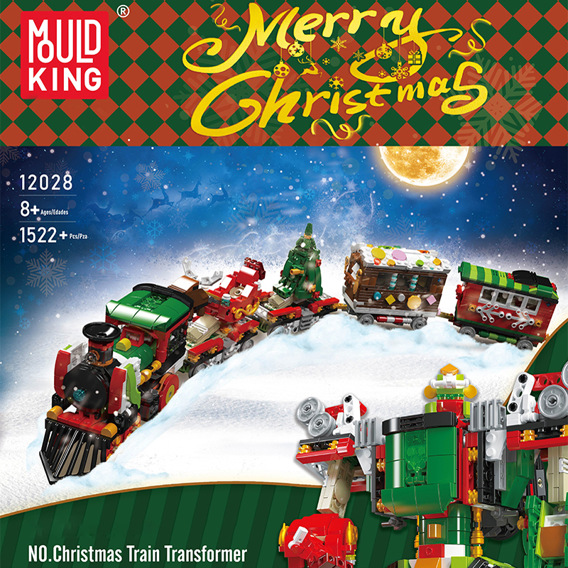 Mould King 12028 Christmas Train Transformer Robot 1 - SUPER18K Block