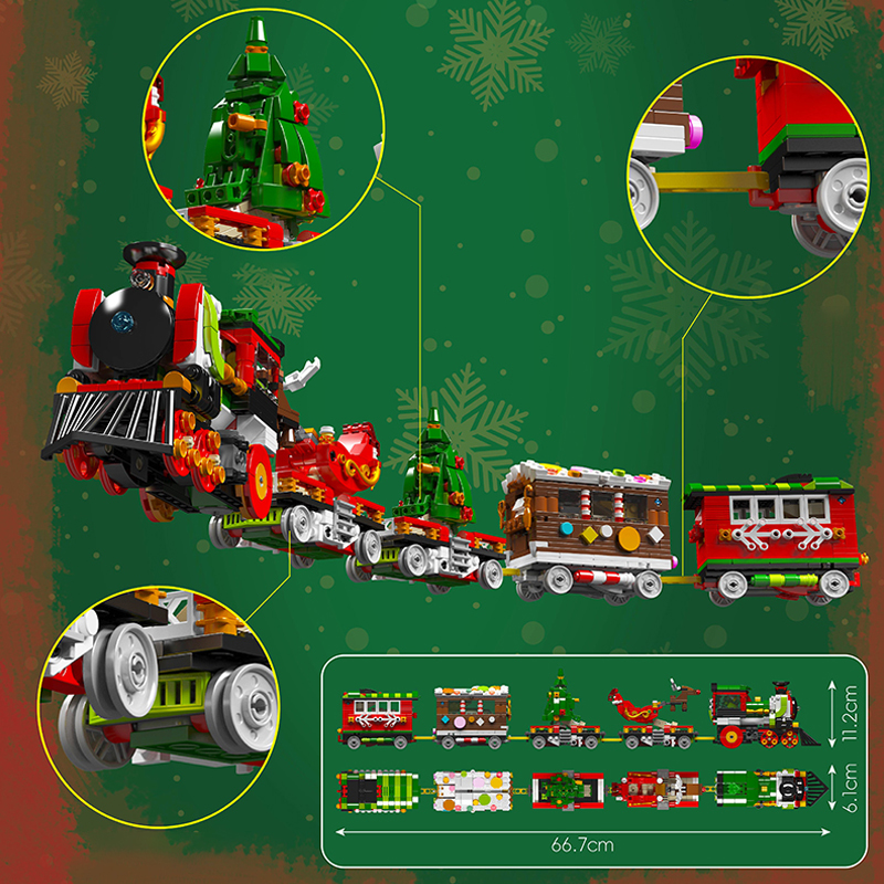 Mould King 12028 Christmas Train Transformer Robot 4 - SUPER18K Block