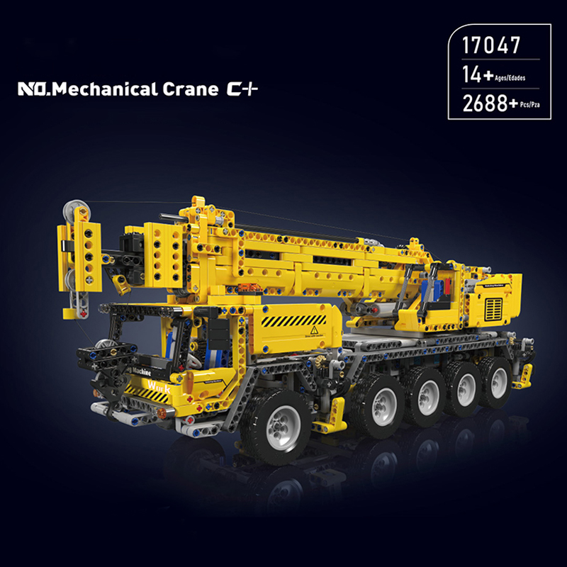 Mould King 17047 Mechanical Crane C With Motor 1 - SUPER18K Block
