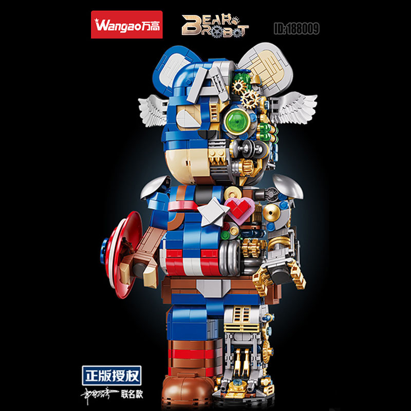 Wangao 188009 Captain America Semi Mechanical Bear Brick 1 - SUPER18K Block
