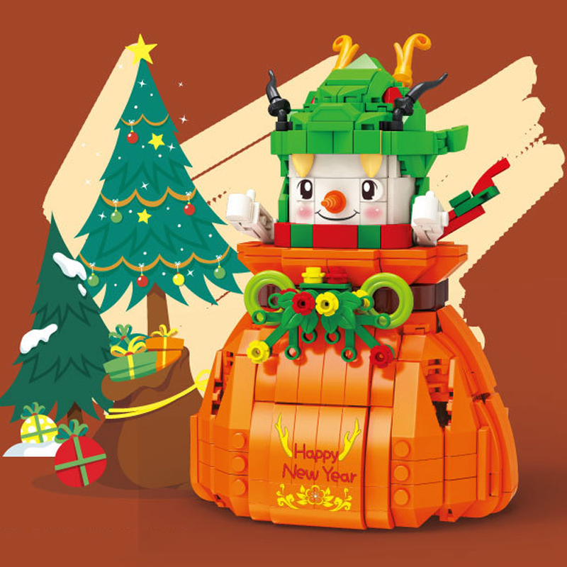 Kaido KD99011 Little Dragon Snowman Lucky Bag Christmas 1 - SUPER18K Block
