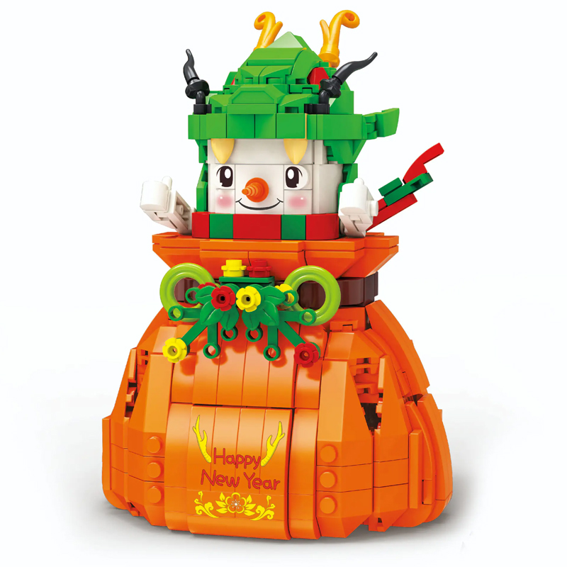Kaido KD99011 Little Dragon Snowman Lucky Bag Christmas 2 - SUPER18K Block