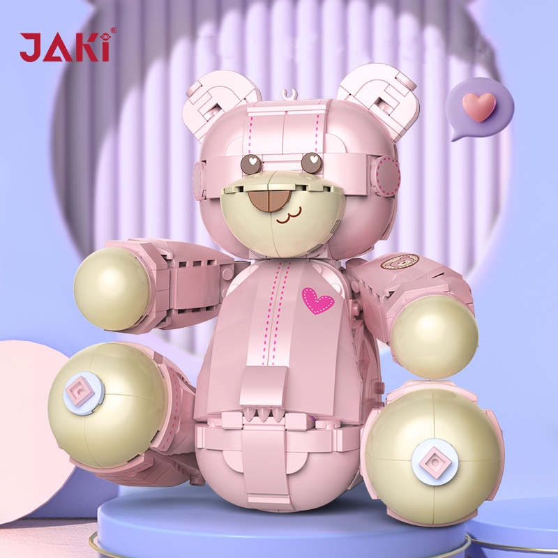 JAKI JK8133 Teddy Pink Bear 1 - SUPER18K Block