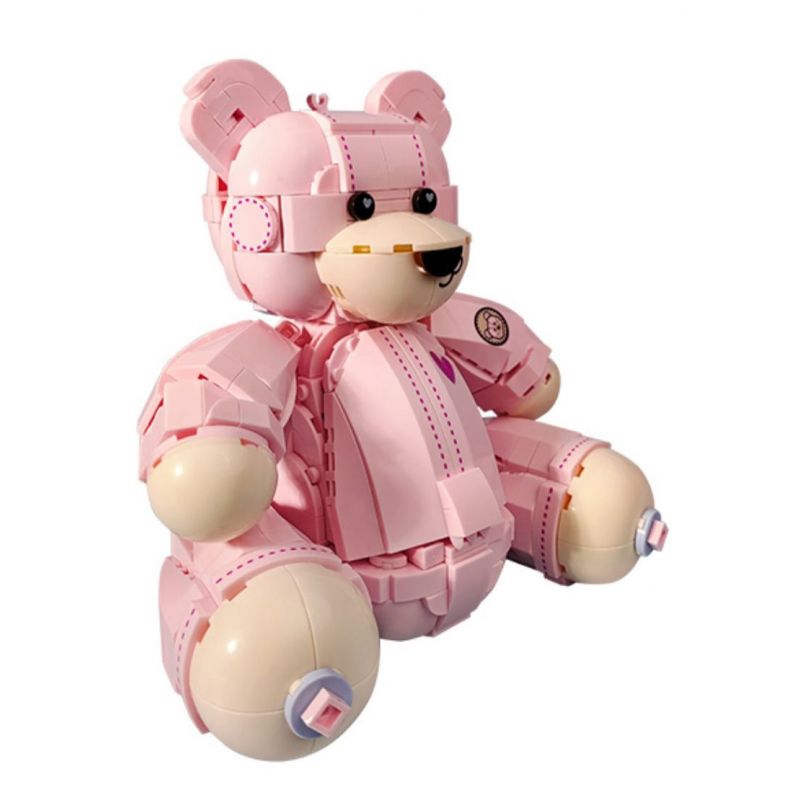 JAKI JK8135 Teddy Pink Bear Pink Roses 1 - SUPER18K Block