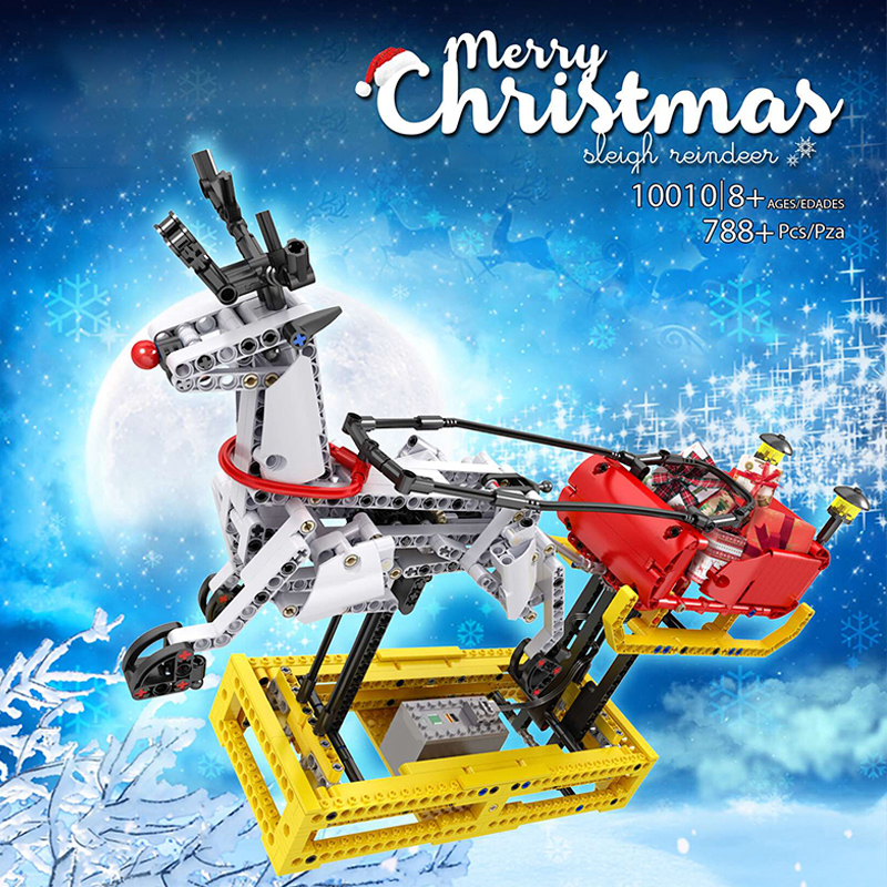 Mould King 10010 Christmas Santa Sleigh With Motor 1 - SUPER18K Block