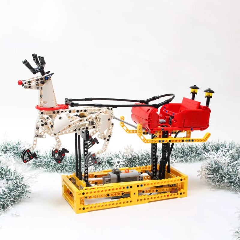 Mould King 10010 Christmas Santa Sleigh With Motor 6 - SUPER18K Block