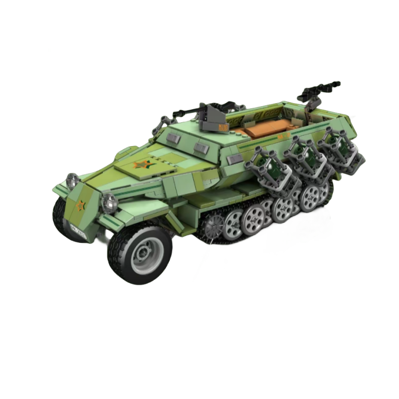 Mould King 20027 Semi tracked Armored Vehicle With Motor 2 - SUPER18K Block